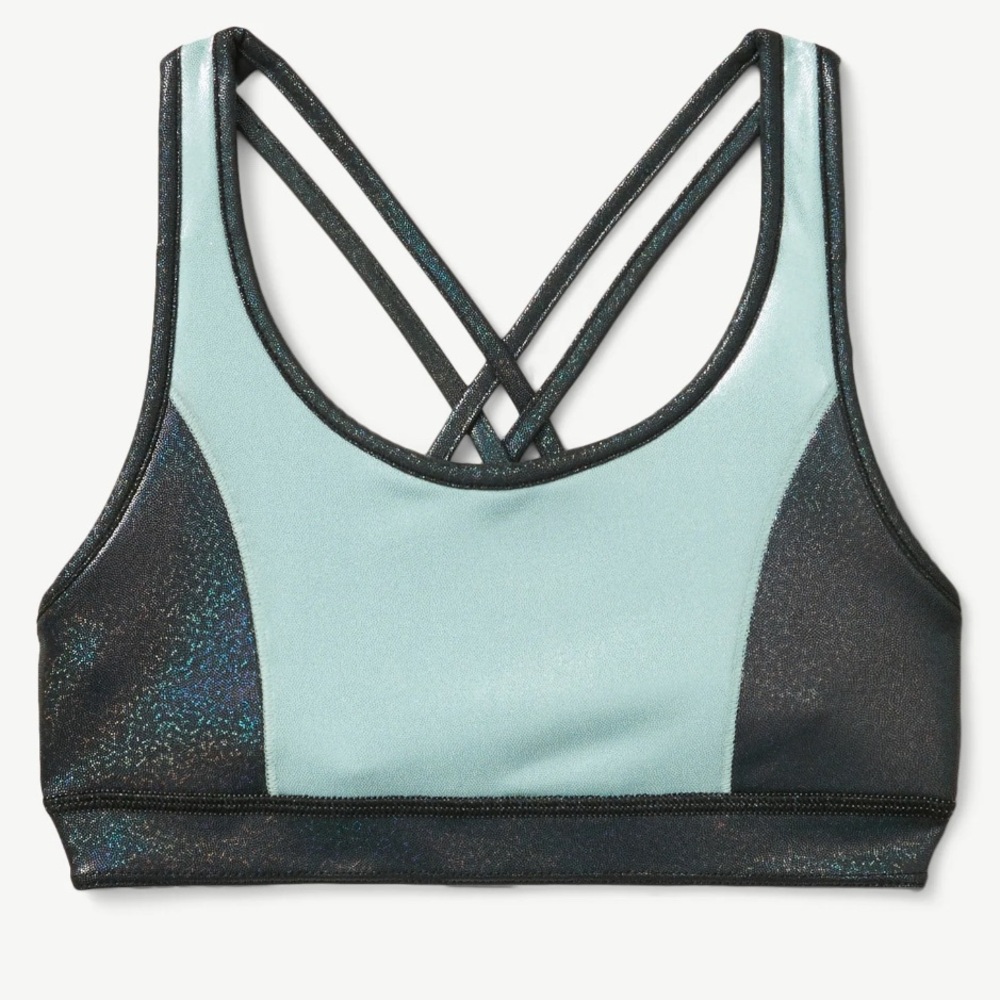 Justice Reversible Racerback Sports Bra for Girls, Size XL (16/18)